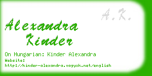 alexandra kinder business card